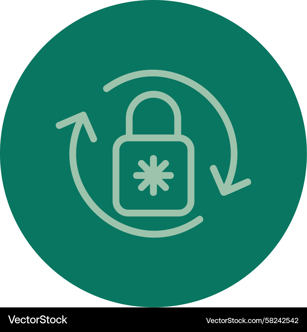 Password Reset Icon - Multi Color Vector Image