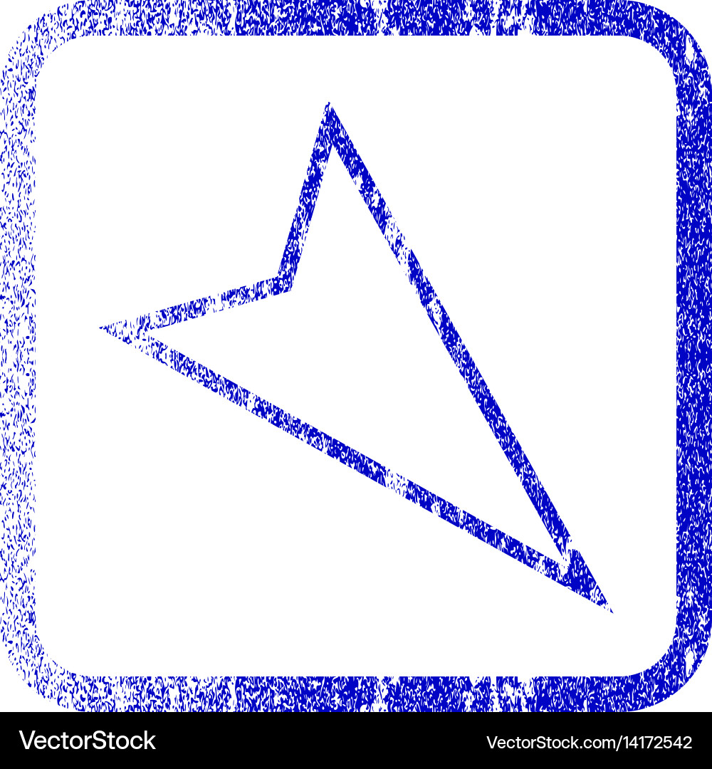 Pointer right down framed textured icon vector image