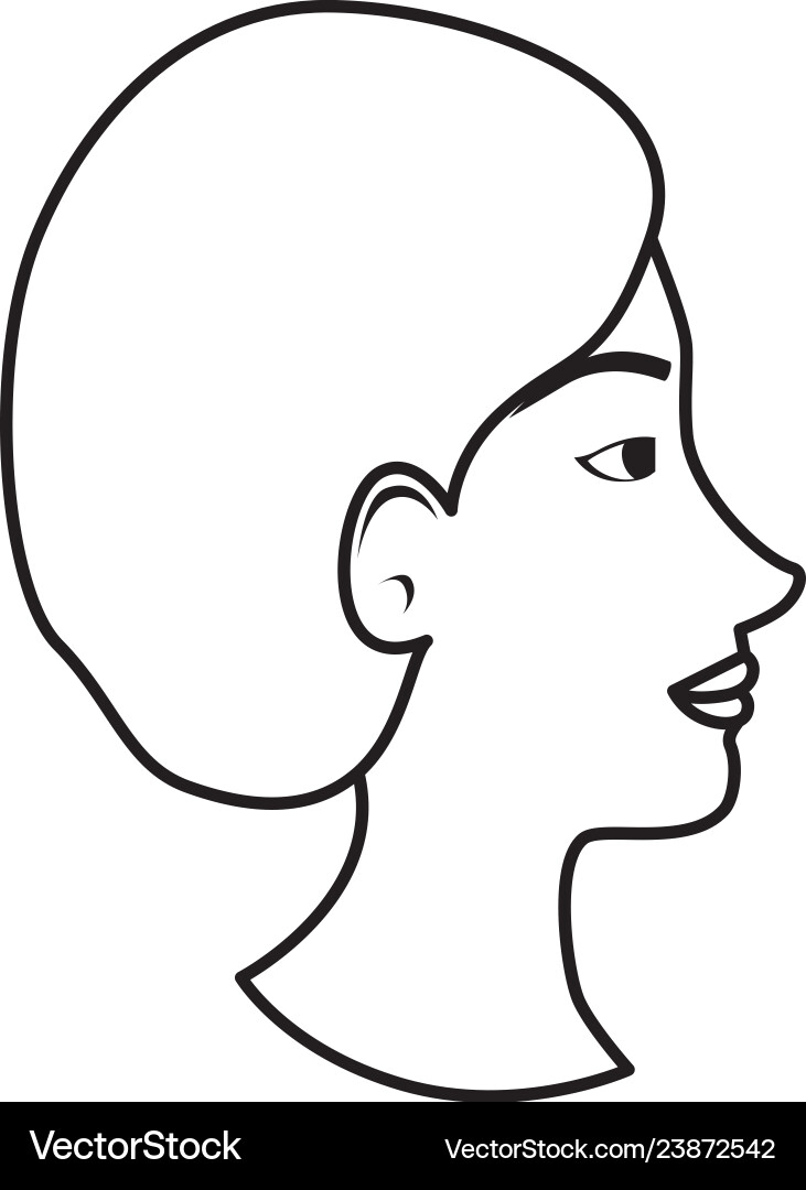 Profile of woman with ugly nose and surgery cap Profile of woman with ugly nose and surgery cap vector image