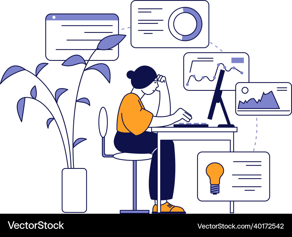 Programmierer bei work geek working app Developer Programmierer bei work geek working app Developer vektorbild