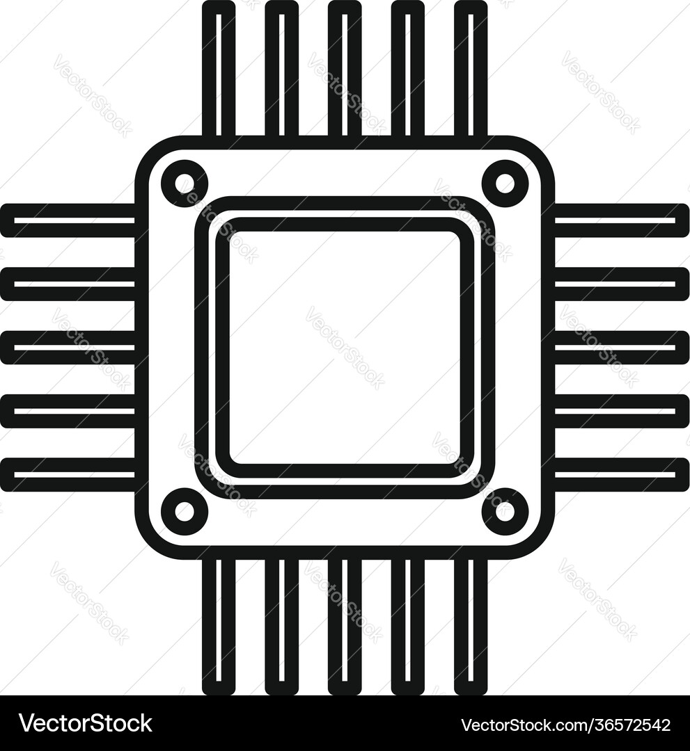 Radio processor icon outline style Radio processor icon outline style vector image