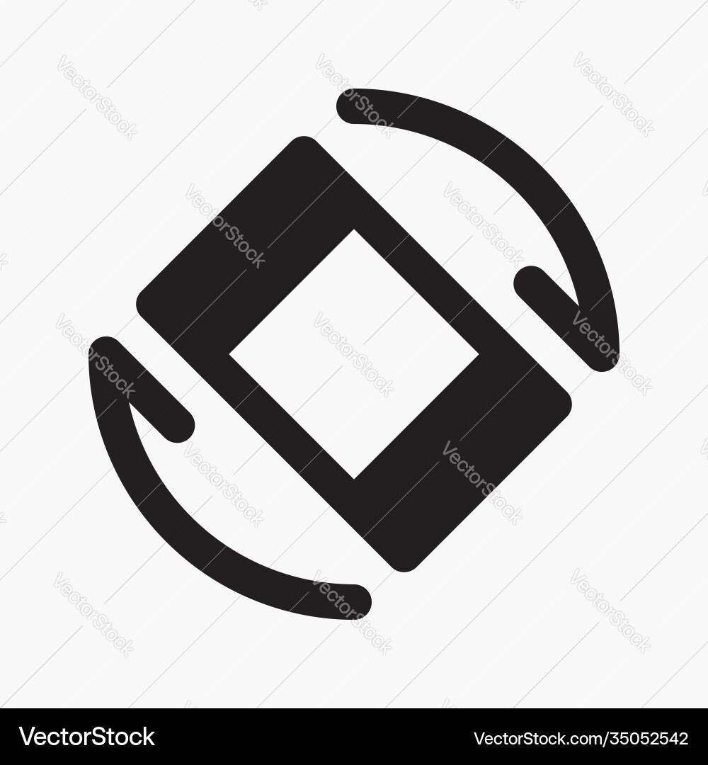 Rotate phone icon for switch orientation button Rotate phone icon for switch orientation button vector image