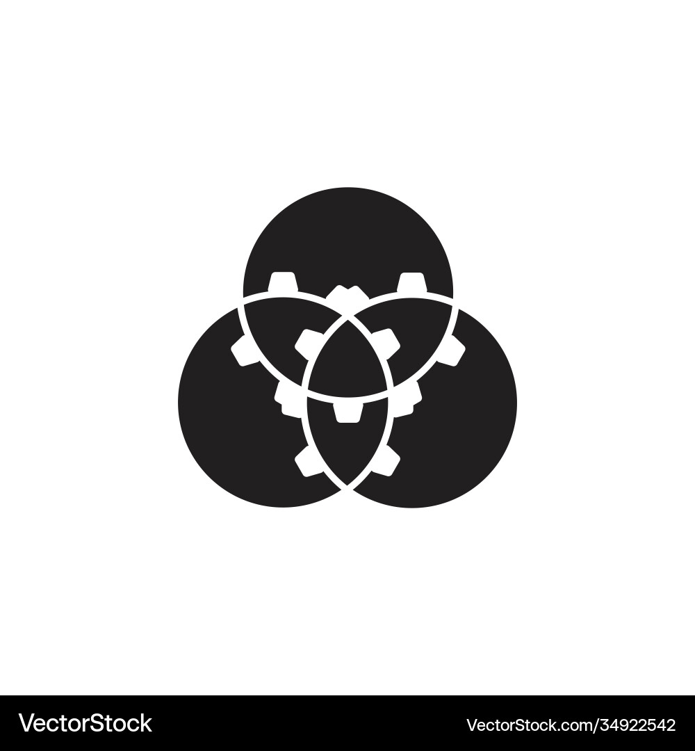 Simple circle linked chart logo Simple circle linked chart logo vector image