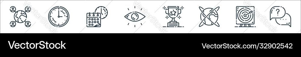 Startup line icons linear set quality Startup line icons linear set quality vector image