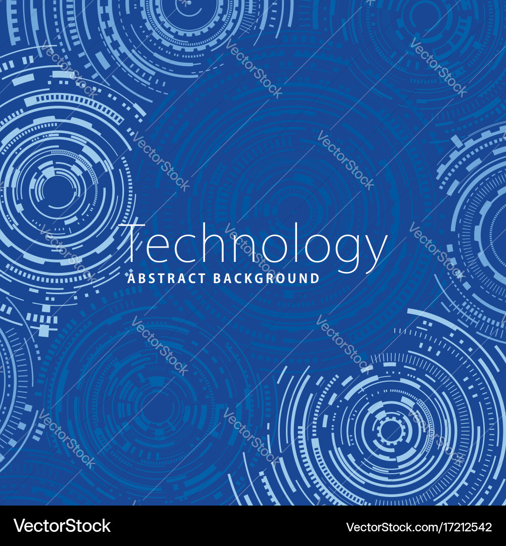Tech Circuit Background Vector Image