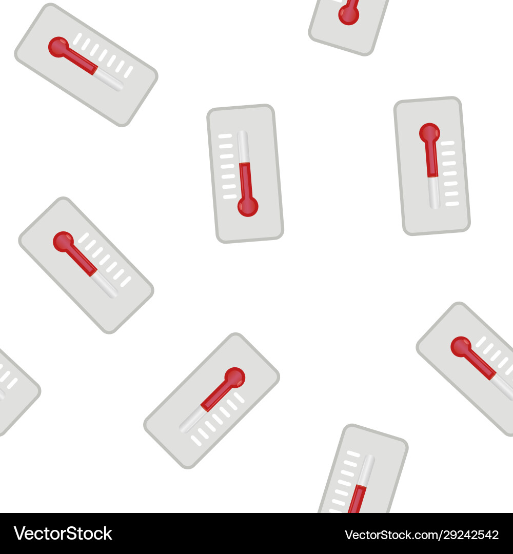 Thermometer meteorological red color Thermometer meteorological red color vector image