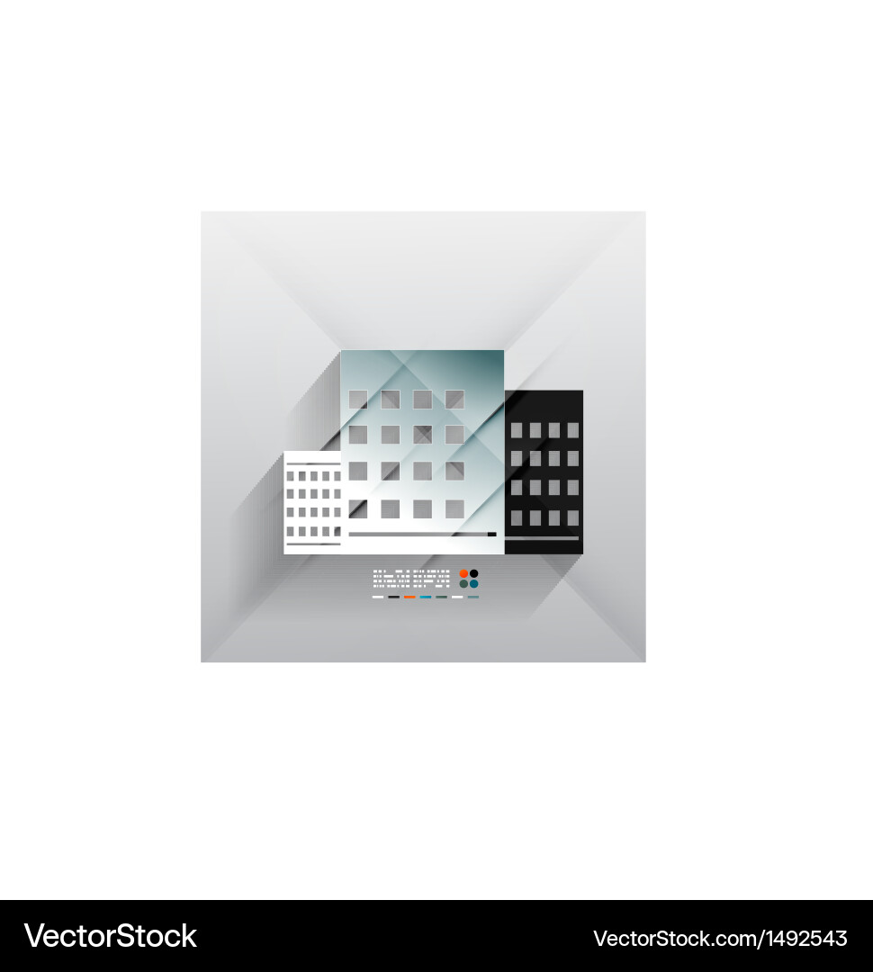 3D Papierhaus Icon Vektorbild