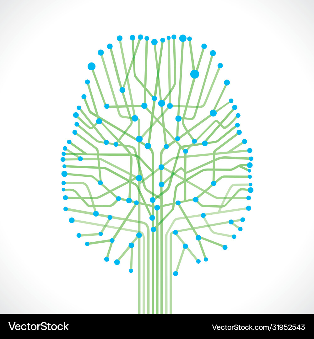 Abstract brain structure stock Vector Image