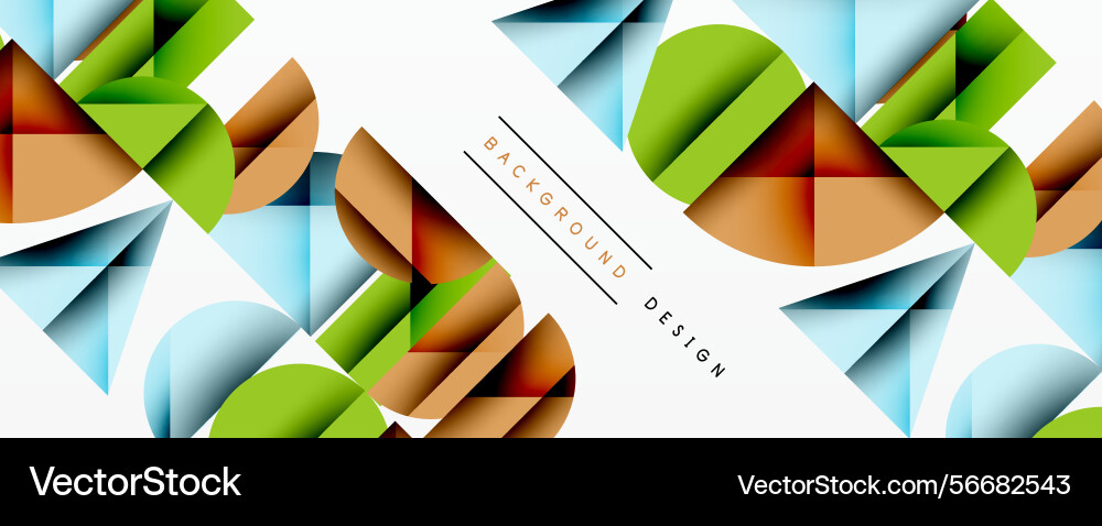 Abstract geometric shapes overlap creating vector image