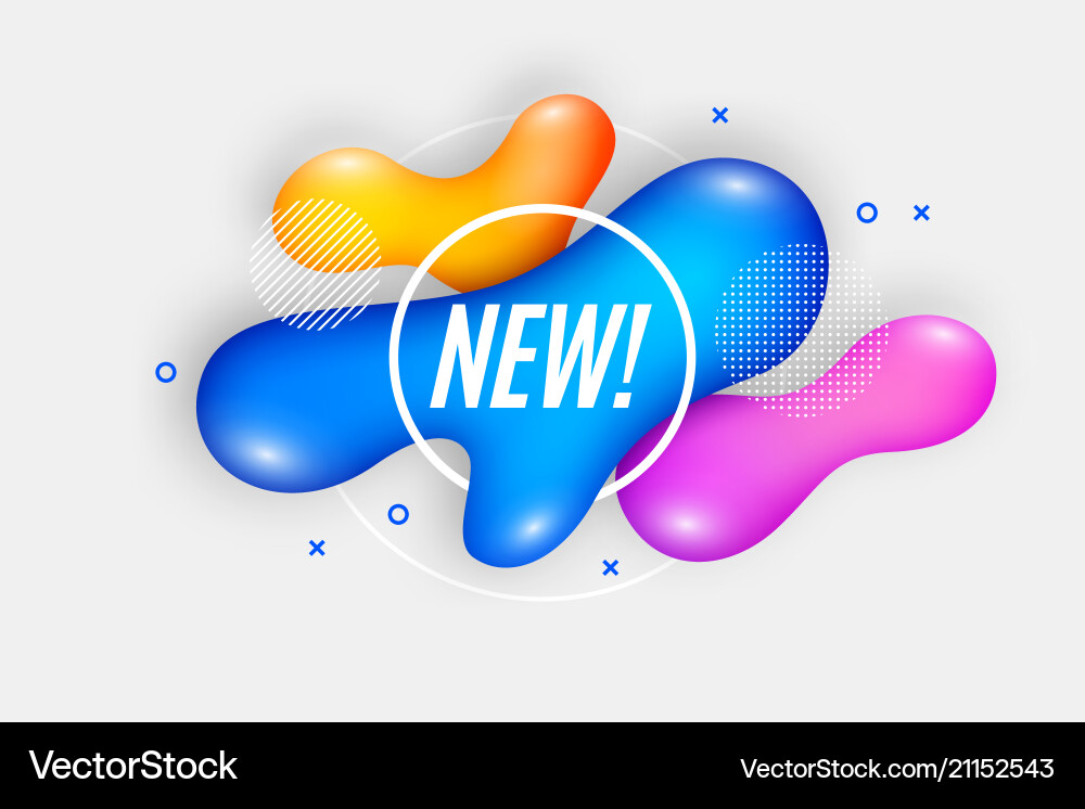 Abstract trendy dynamic style drops composition Vector Image