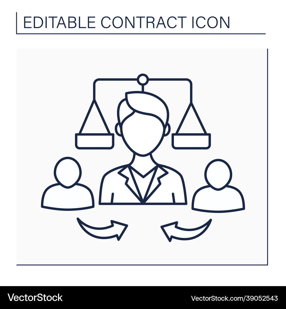 Arbitration line icon Vector Image