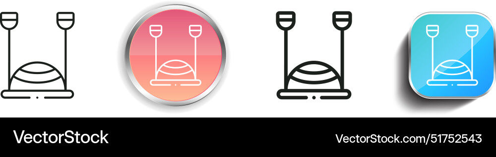 Balance icon thin linear regular and button style Vector Image