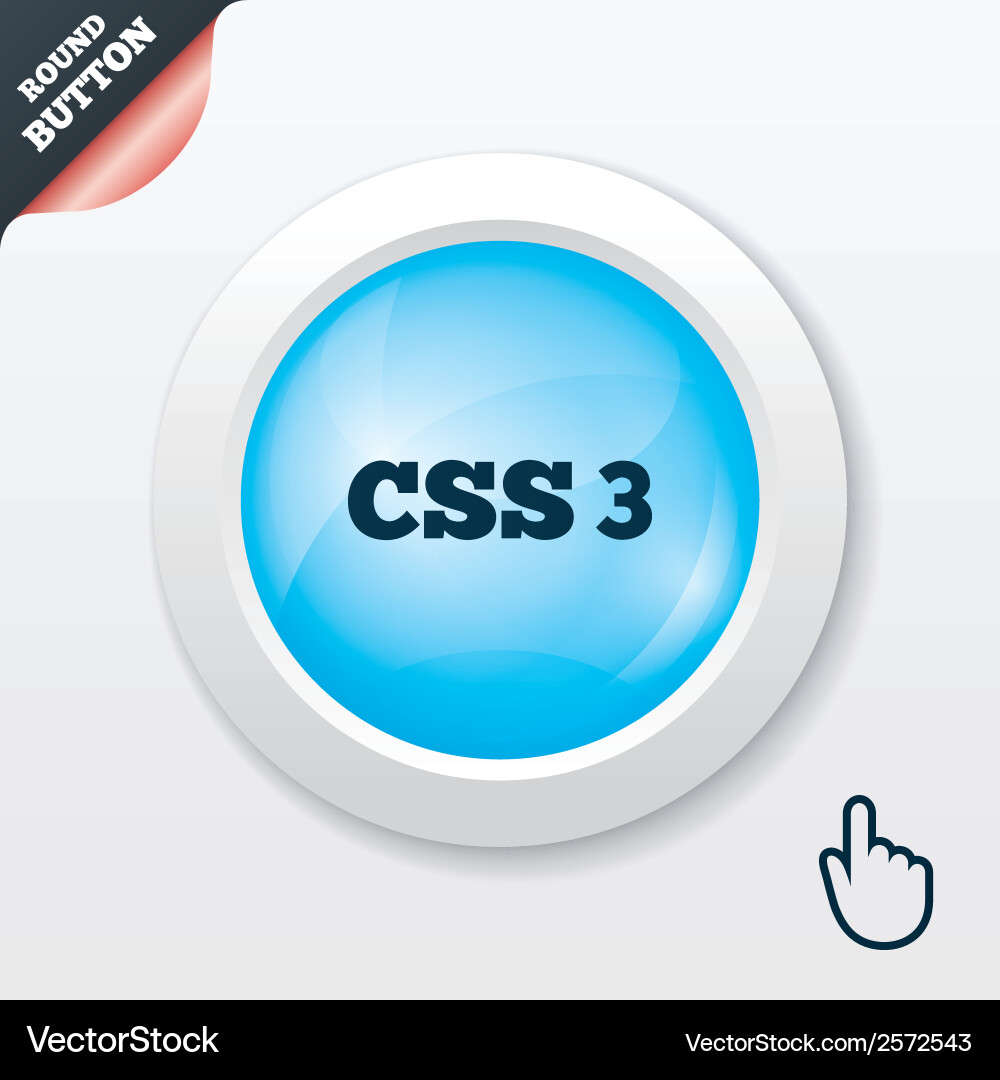 Css3 Zeichen Symbol kaskadieren Stil Blätter Symbol vektorbild