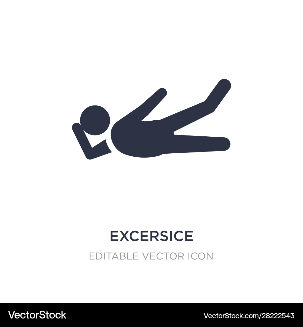 Excersice icon on white background simple element vector image