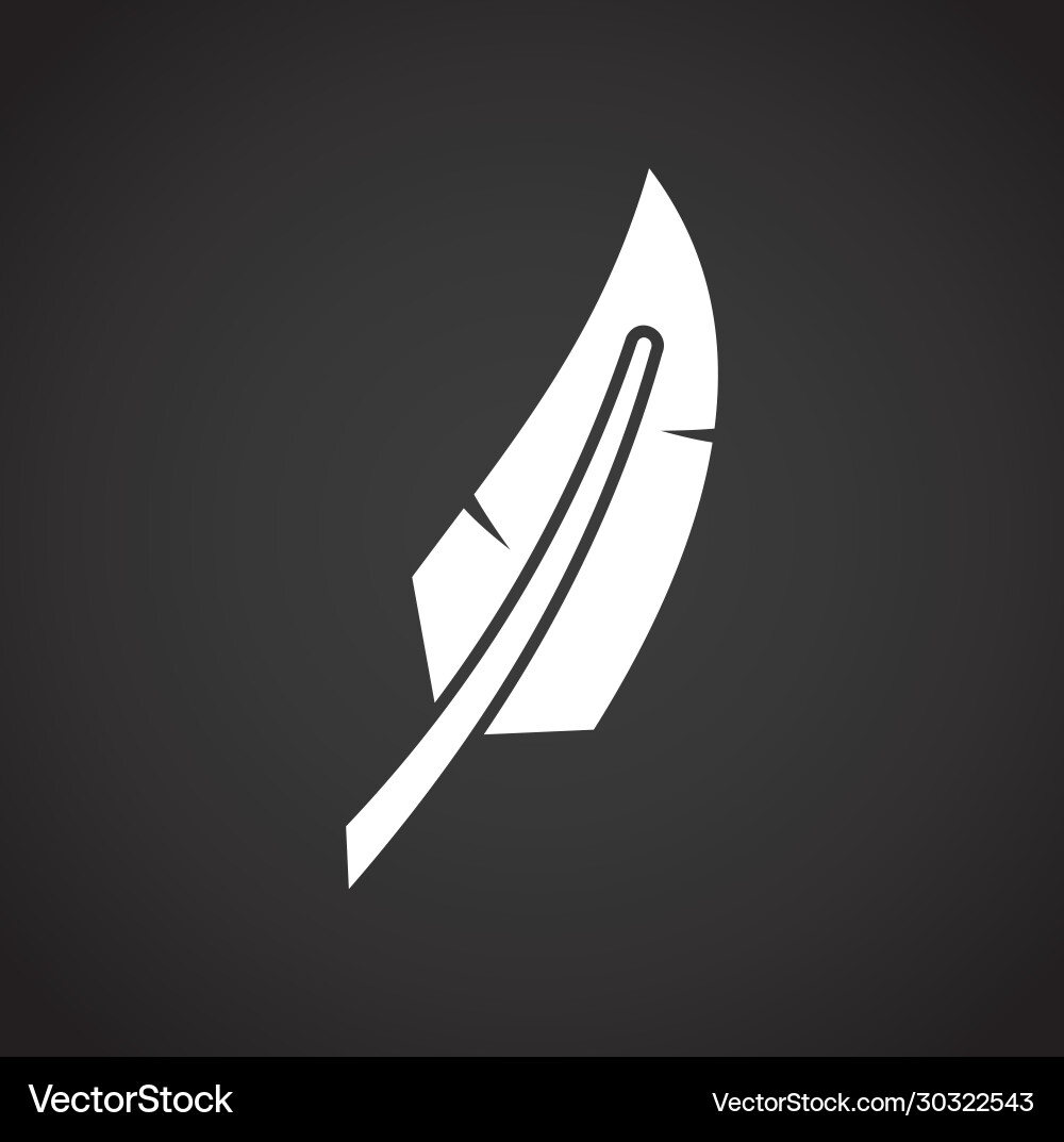 Feather icon on background for graphic and web Feather icon on background for graphic and web vector image