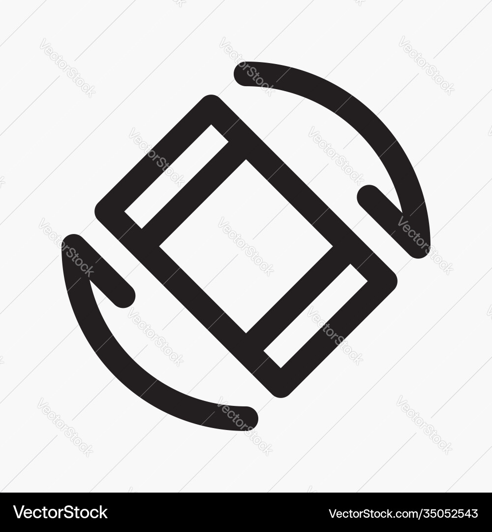 Rotate phone icon for switch orientation button Rotate phone icon for switch orientation button vector image