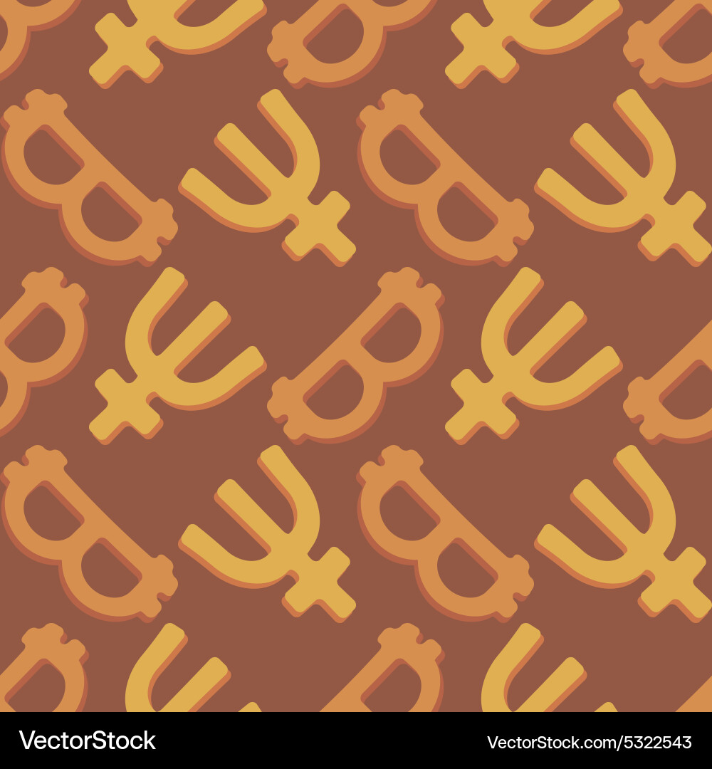 Seamless pattern with different cryptocurrency vector image