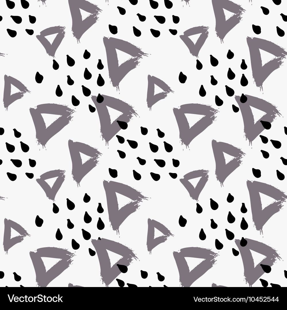 Abstract gray triangle with dots Vector Image