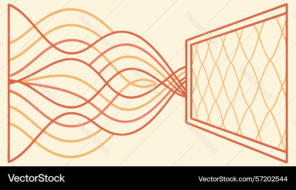 Abstract sound wave grid for audio visualizer vector image