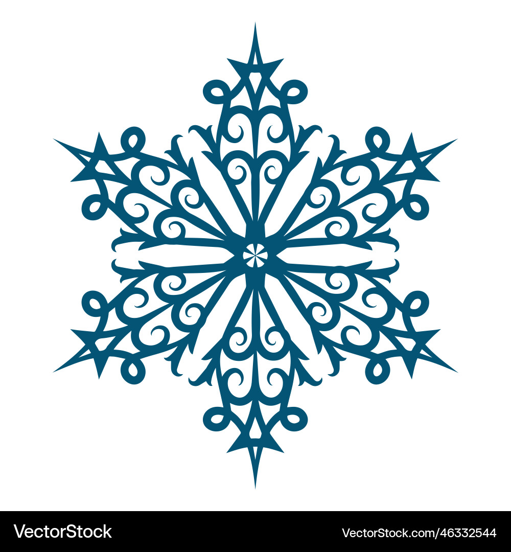 Artistic swirl snowflake element Artistic swirl snowflake element Vector Image
