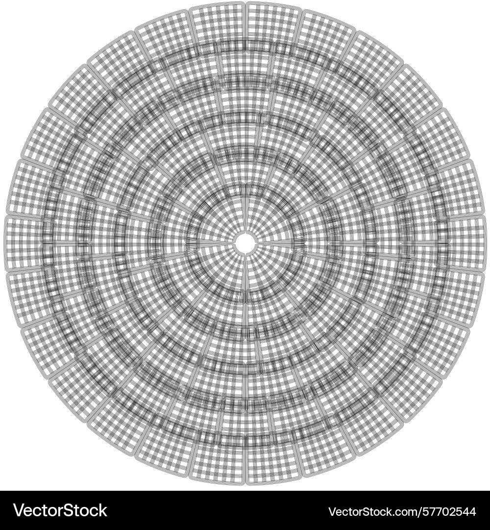 Circular grid pattern abstract radial lines Circular grid pattern abstract radial lines vector image