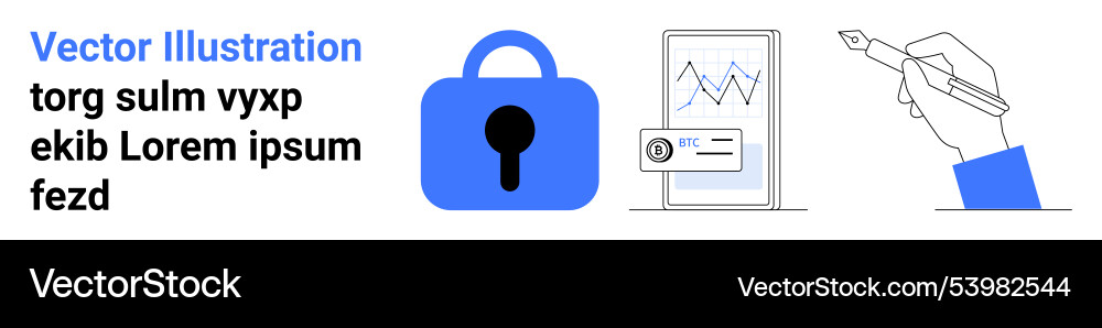 Digital security and data management concept Digital security and data management concept vector image