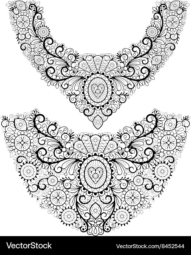 Fashion neck print Royalty Free Vector Image - VectorStock