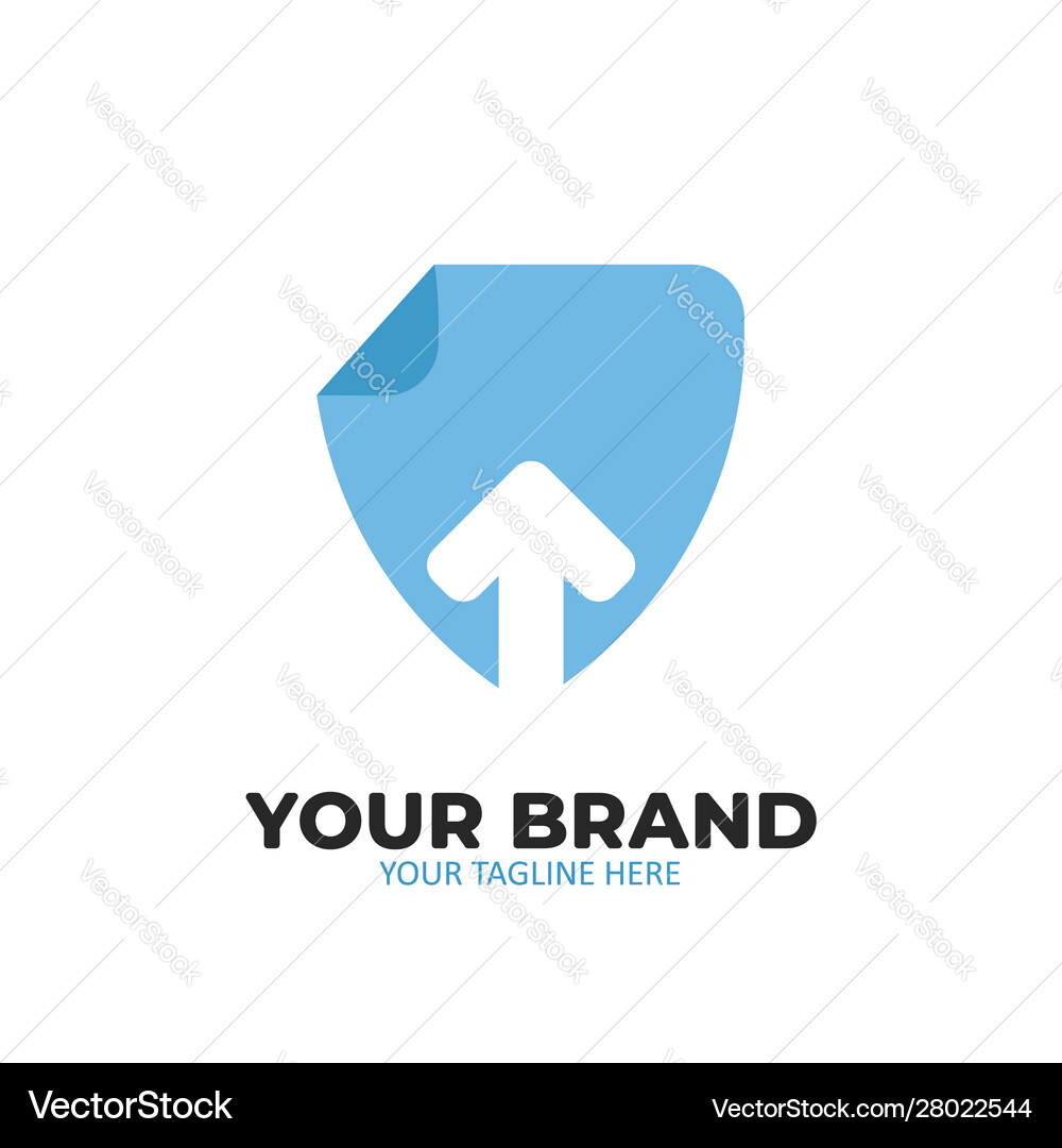 File document guard shield protection upload File document guard shield protection upload vector image