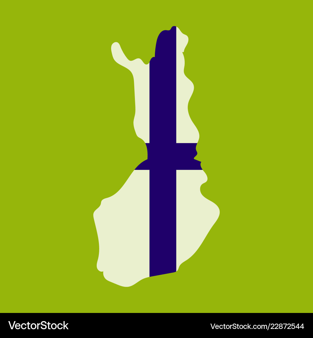 Finland map with shadow effect Finland map with shadow effect vector image