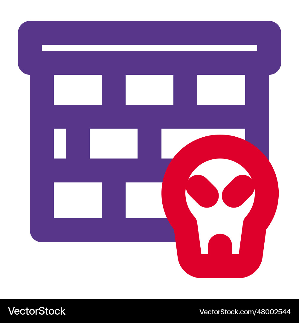 Firewall a security system to prevent virus Vector Image
