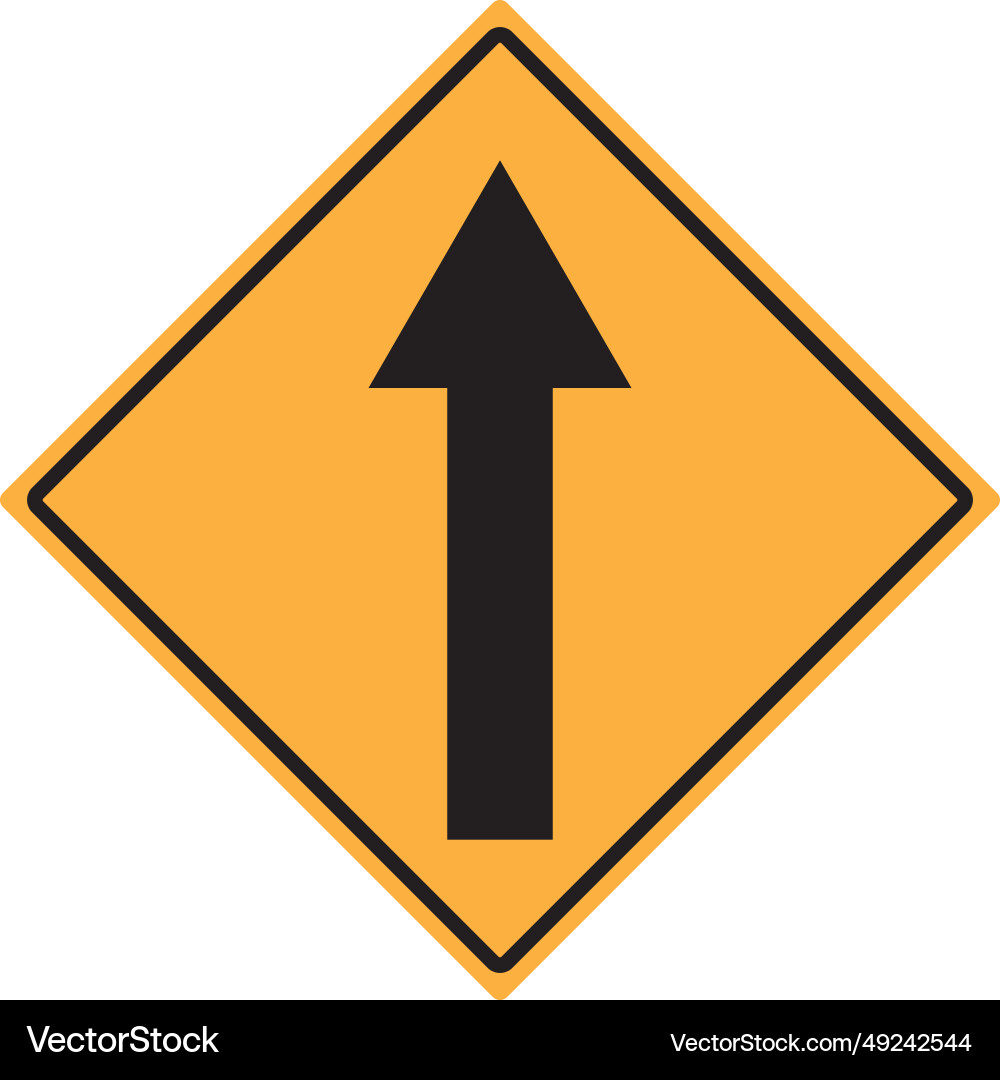 Go straight traffic sign direction Go straight traffic sign direction vector image