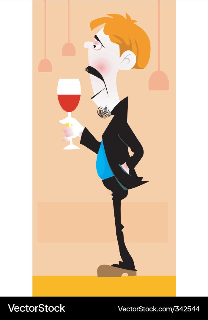 Man in bar Vector Image