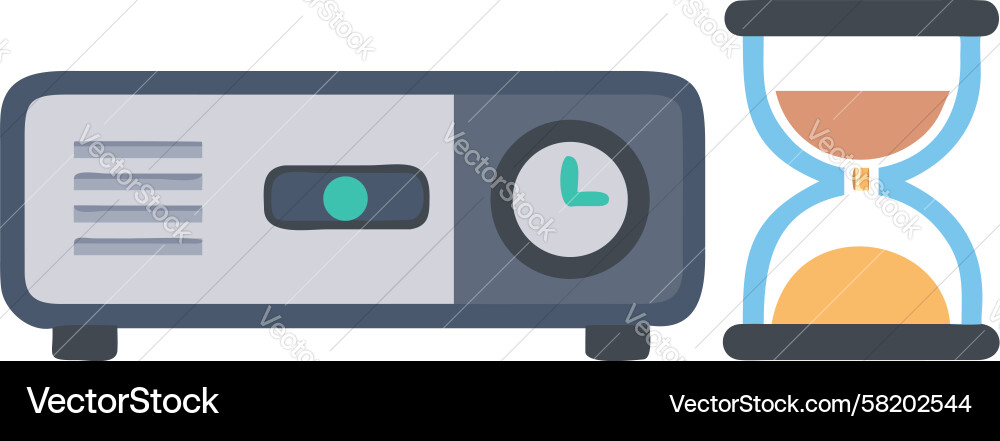 Presentation time media playback duration icon Vector Image