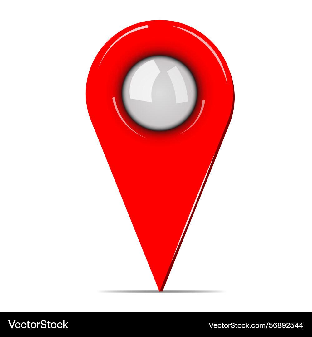 Red map pointer with blank center isolated Red map pointer with blank center isolated vector image