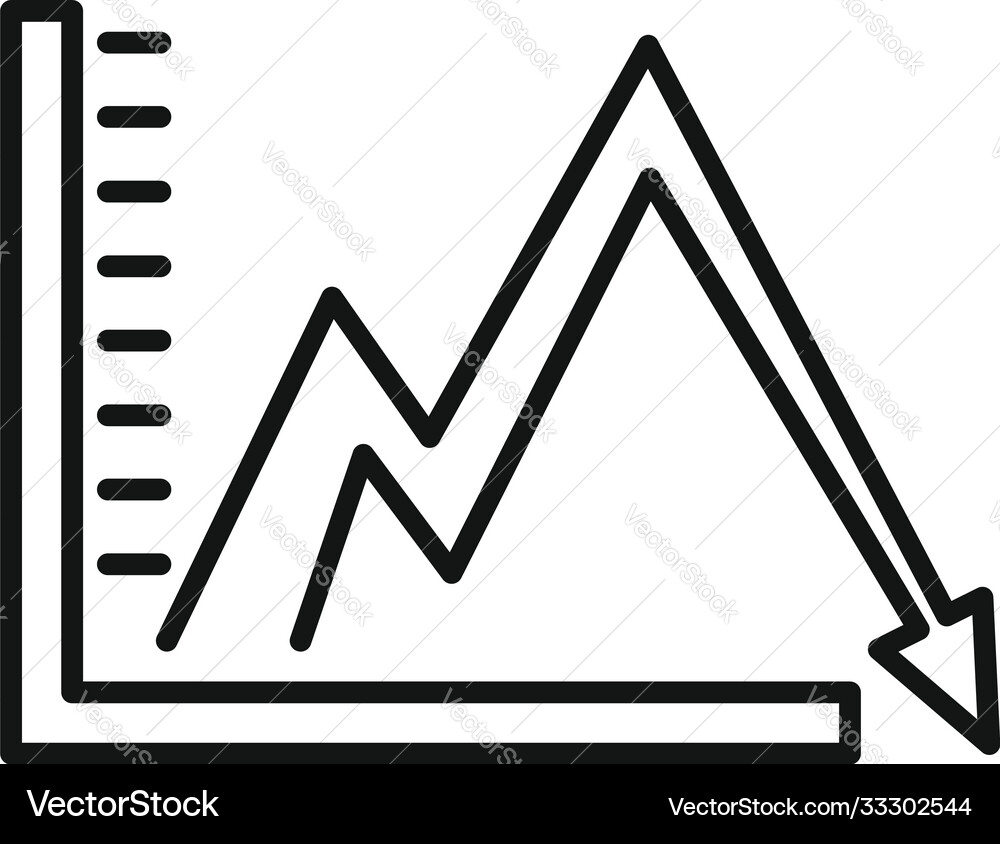 Regression icon outline style Regression icon outline style vector image
