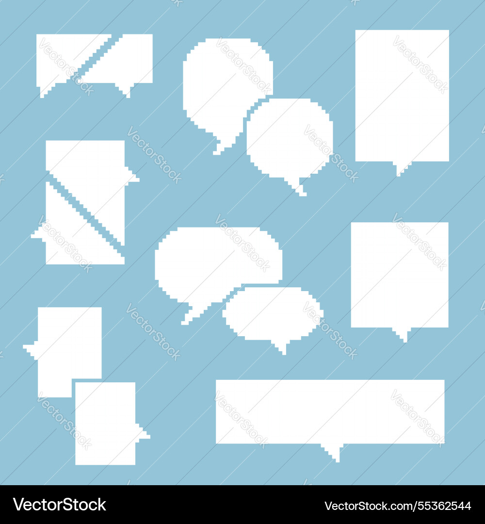 Retro game 8bit pixel speech bububble vector image