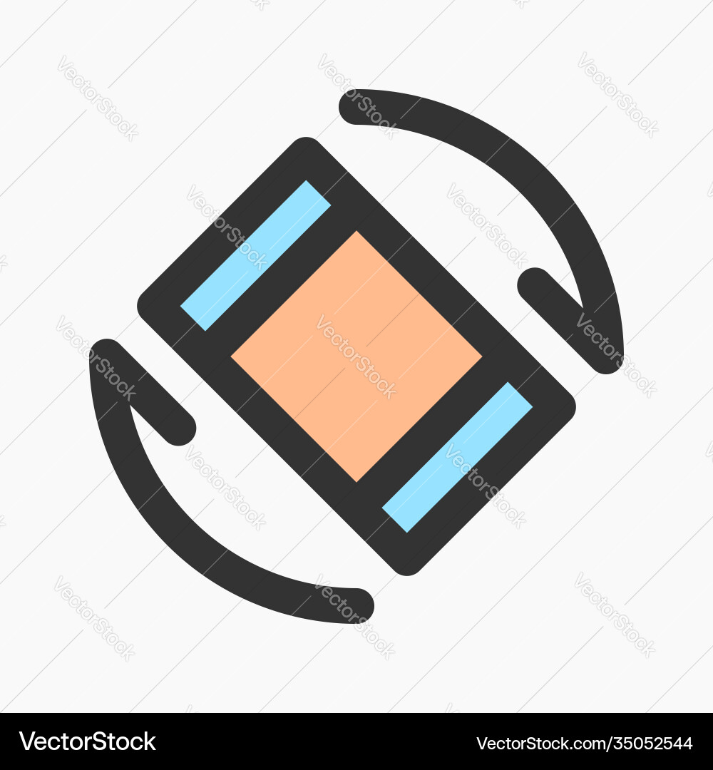 Rotate phone icon for switch orientation button Rotate phone icon for switch orientation button vector image