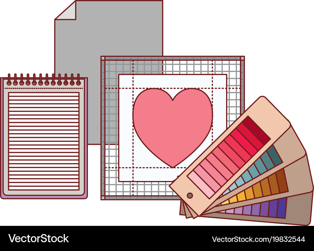 Sheet in blank and spiral notebook color Vector Image