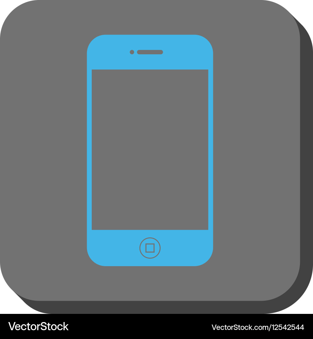 Smartphone rounded square button Vector Image