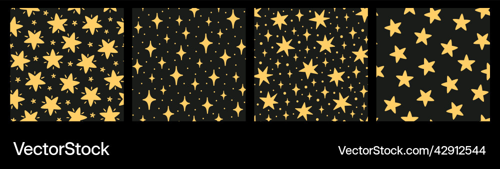 Trendige nahtlose Muster mit Doodle Stars Trendige nahtlose Muster mit Doodle Stars vektorbild