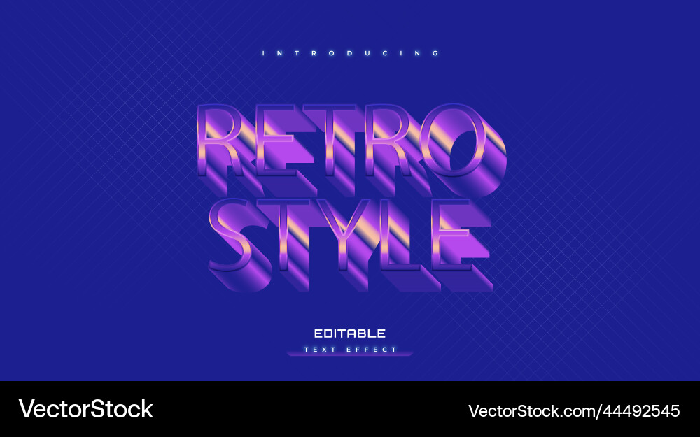 3d and colorful retro text style effect 3d and colorful retro text style effect vector image