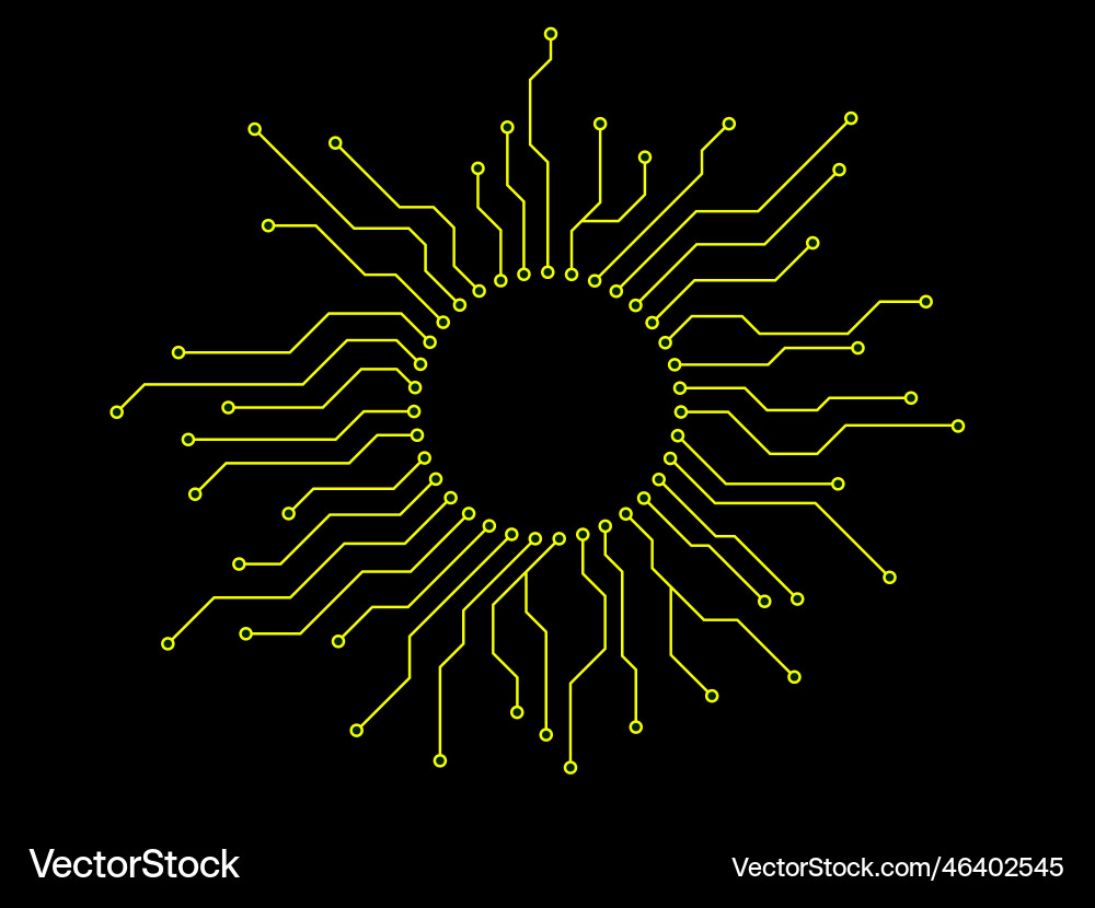 Abstract background with technology circuit board vector image