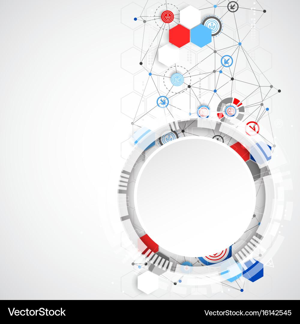 Abstract background with various technological vector image