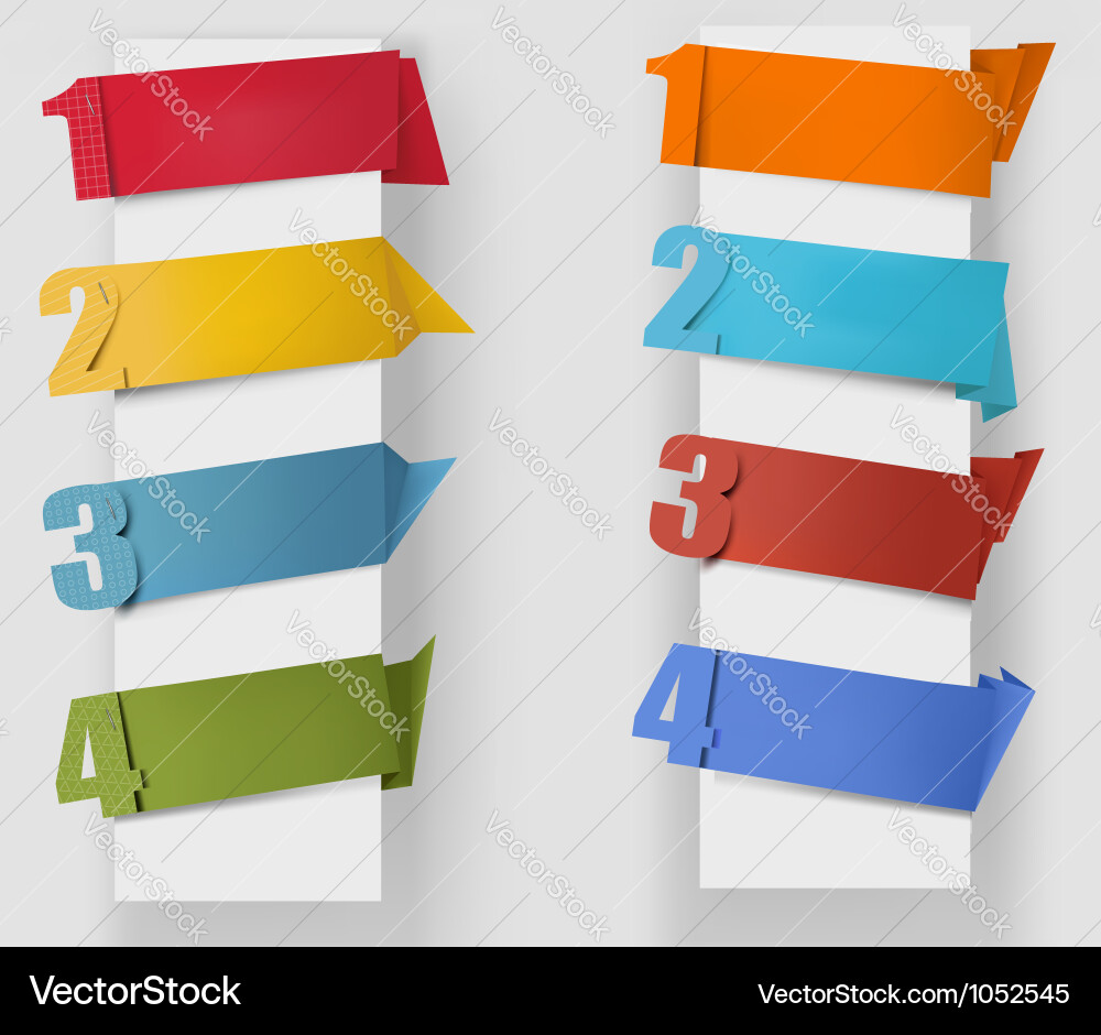Abstract origami speech bubble with numbers Vector Image