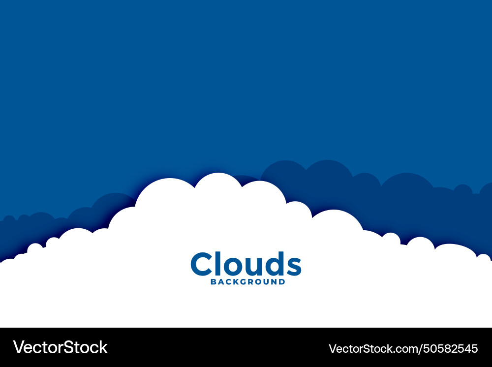Abstract shape cloudy background with papercut Vector Image