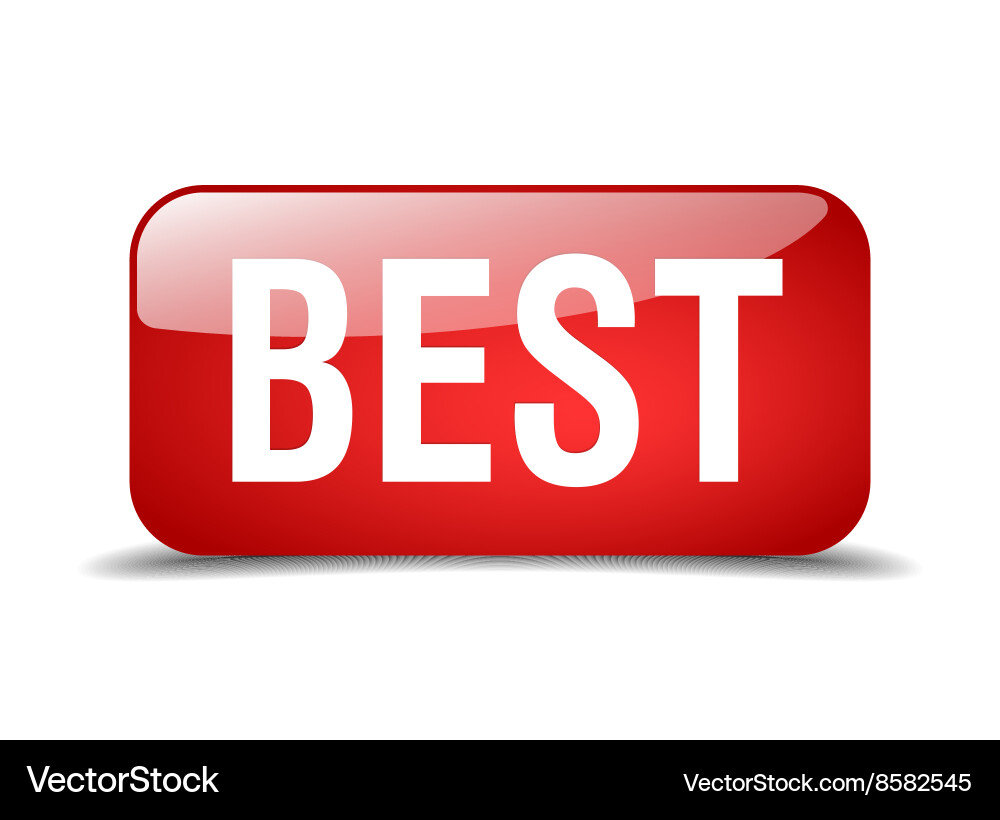 Best red square 3d realistic isolated web button vector image