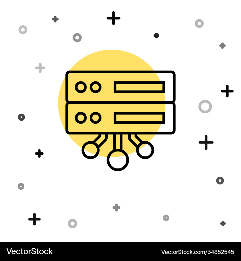 Black Line Server Daten Web Hosting-Symbol isoliert Black Line Server Daten Web Hosting-Symbol isoliert vektorbild