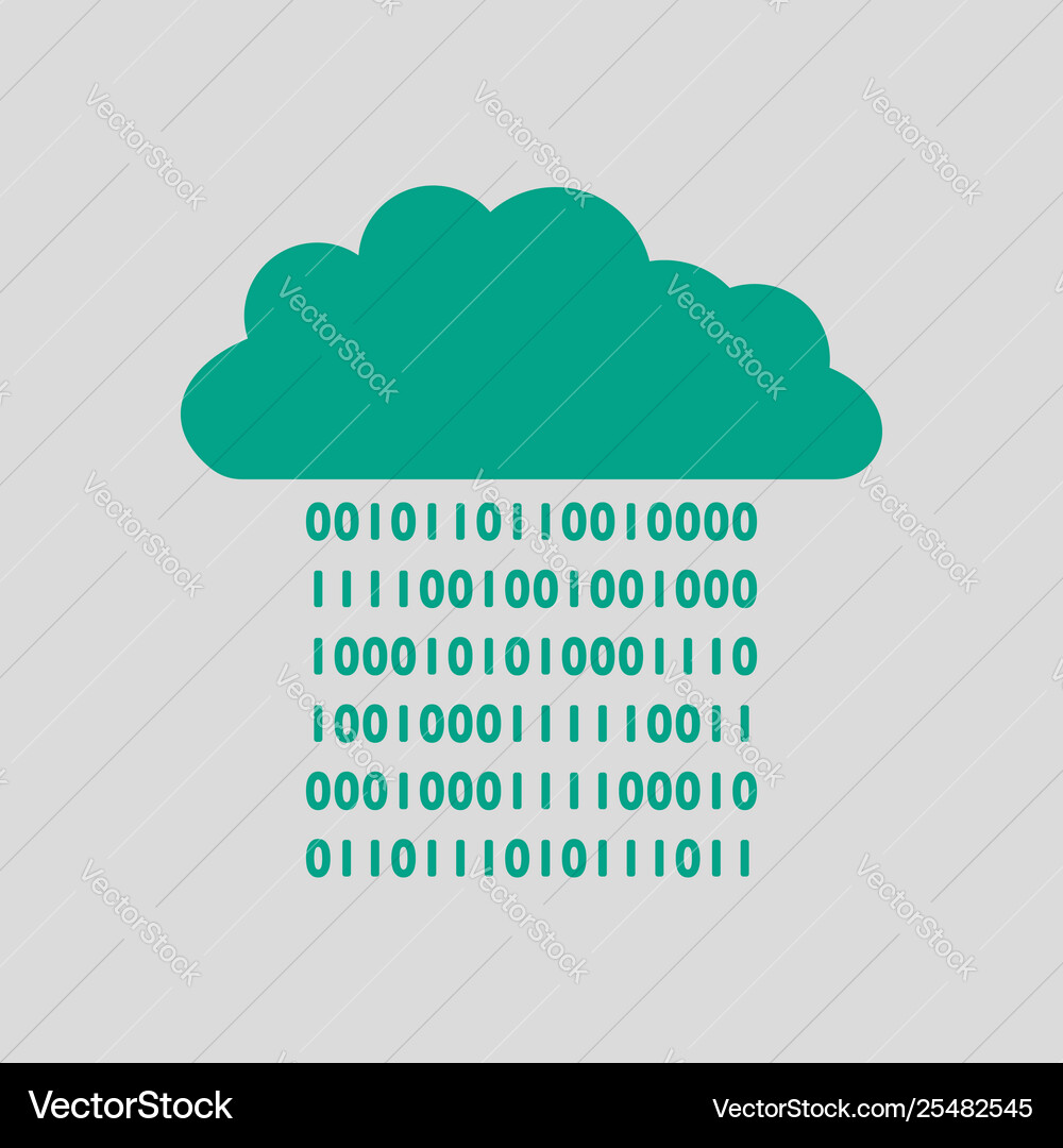 Cloud data stream icon vector image