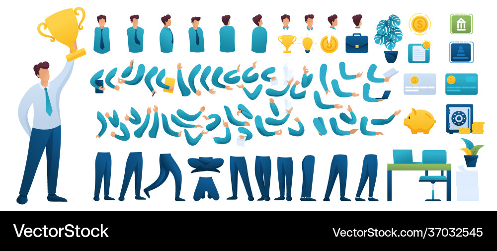 Constructor for creating a businessman n4 create Constructor for creating a businessman n4 create vector image