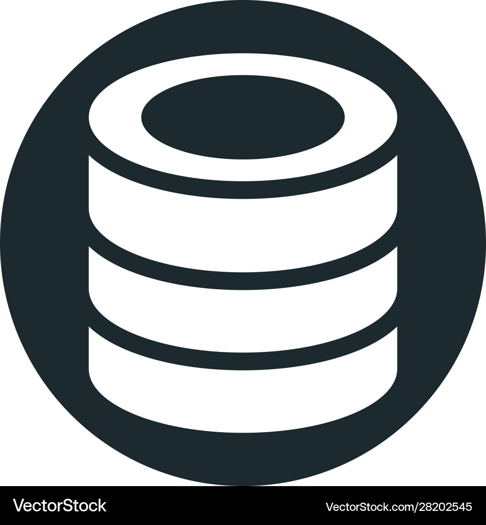 Data center disks isolated icon Vector Image